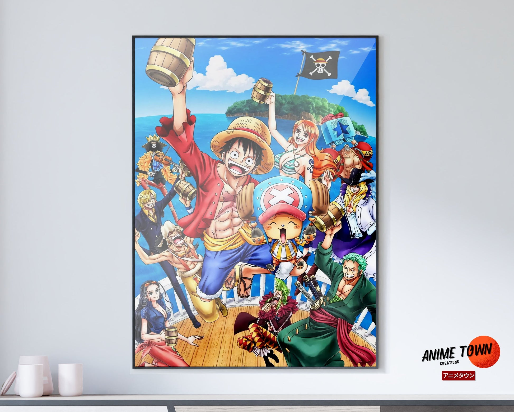 Anime Town Creations Poster One Piece Strawhat Pirates 11" x 17" Home Goods - Anime One piece Poster