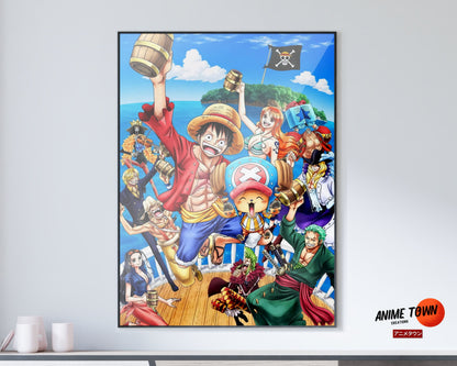 Anime Town Creations Poster One Piece Strawhat Pirates 11" x 17" Home Goods - Anime One piece Poster