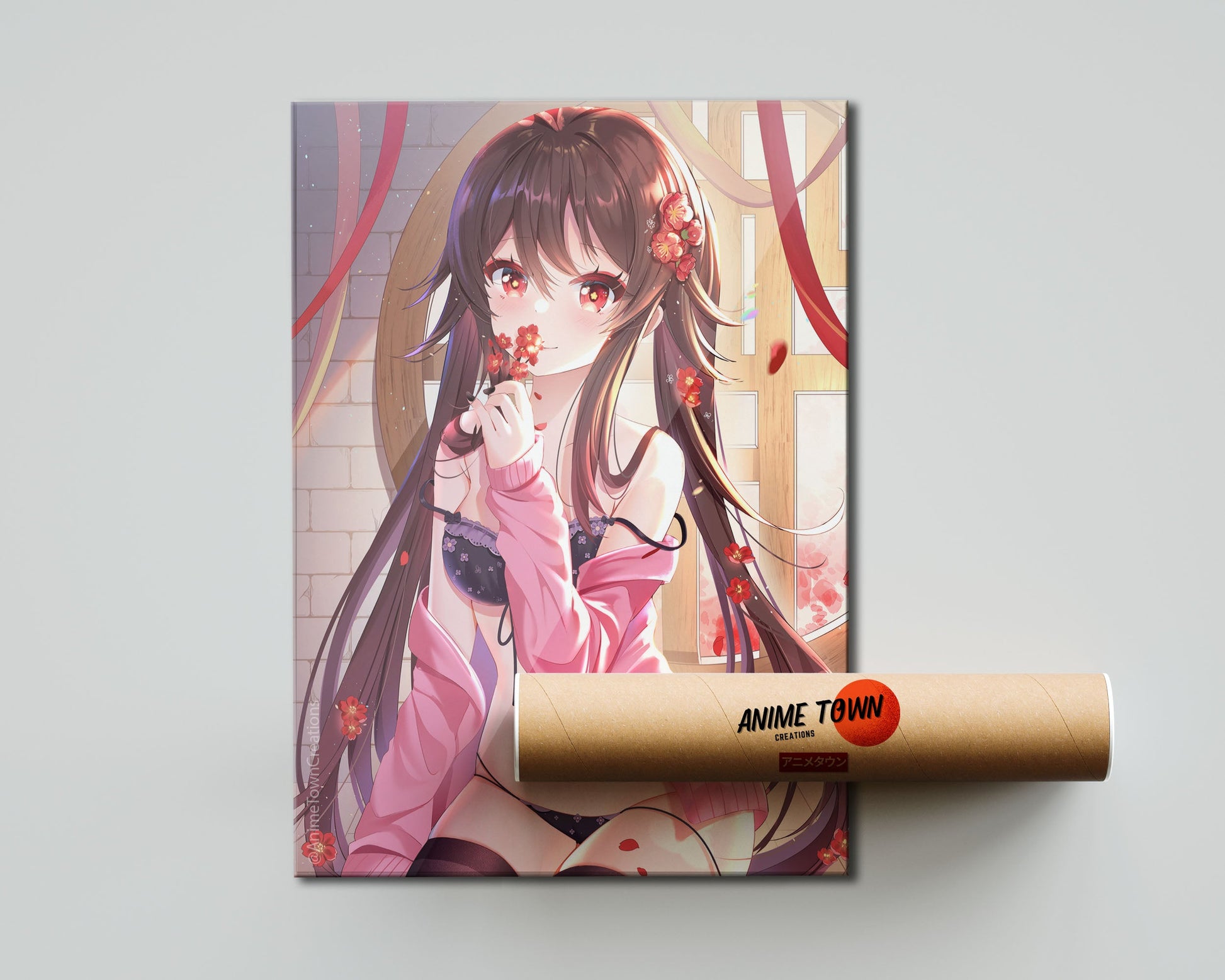Anime Town Creations Poster Genshin Impact Hu Tao 5" x 7" Home Goods - Anime Genshin Impact Poster