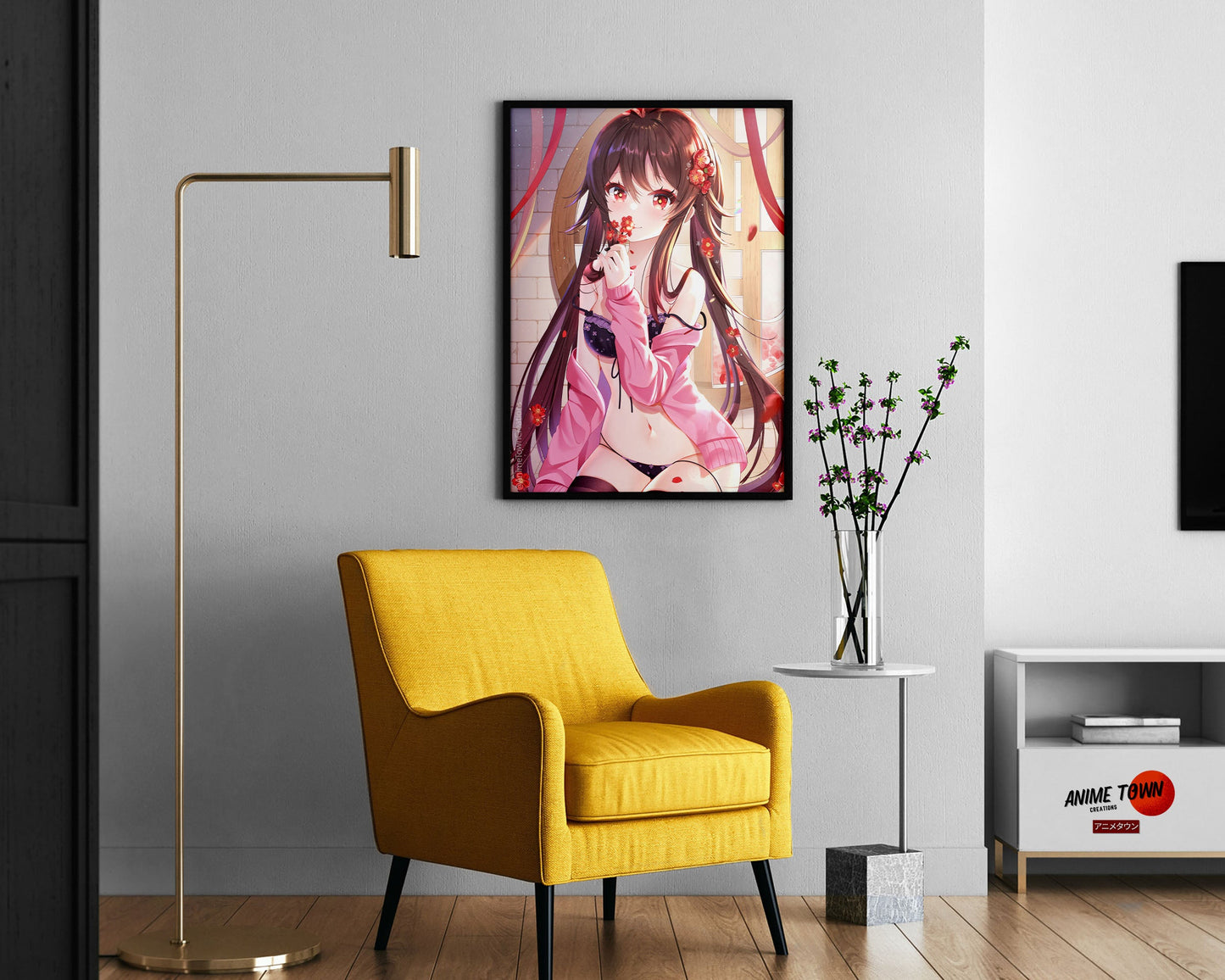 Anime Town Creations Poster Genshin Impact Hu Tao 11" x 17" Home Goods - Anime Genshin Impact Poster