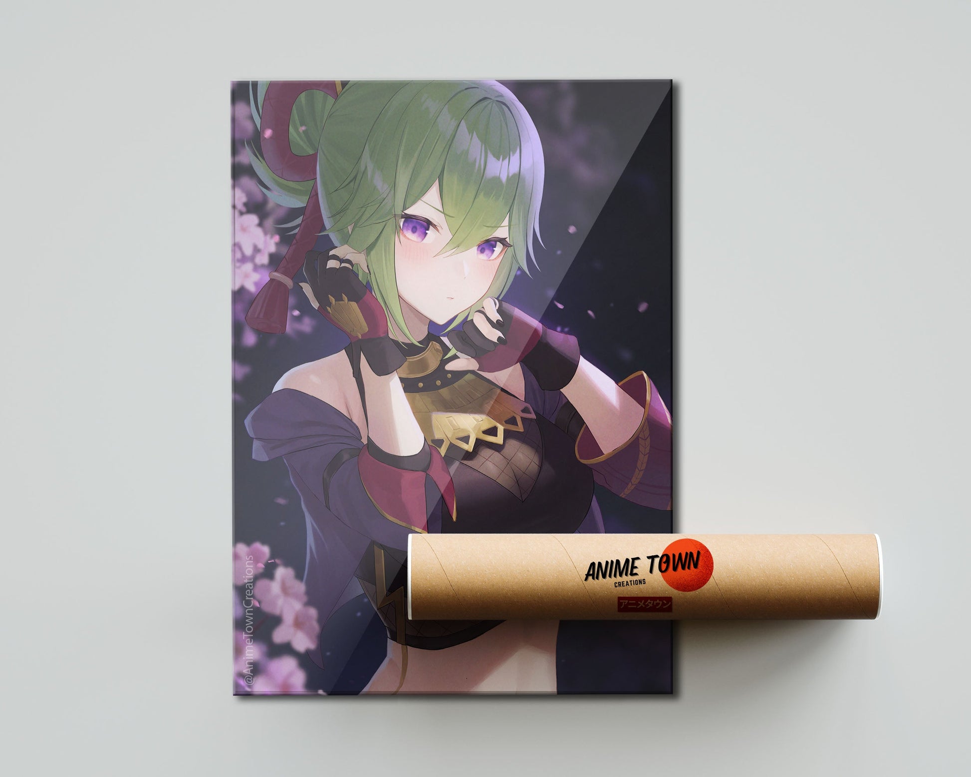 Anime Town Creations Poster Genshin Impact Kuki Shinobu 5" x 7" Home Goods - Anime Genshin Impact Poster