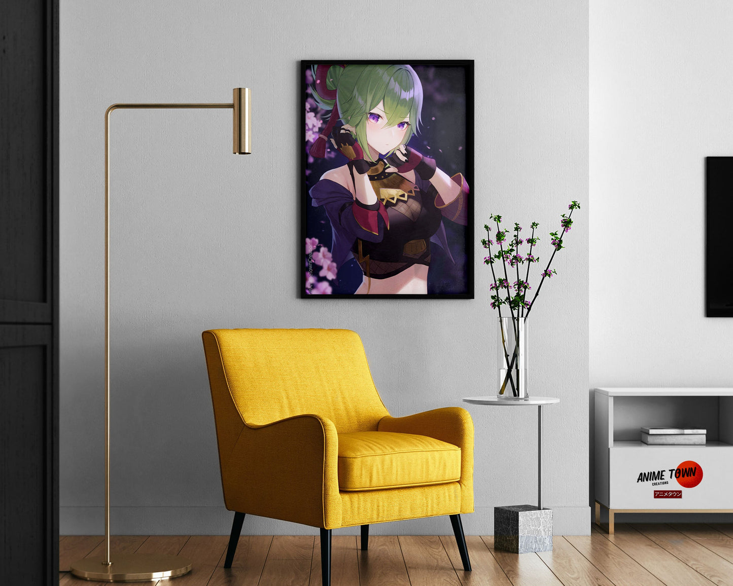 Anime Town Creations Poster Genshin Impact Kuki Shinobu 11" x 17" Home Goods - Anime Genshin Impact Poster
