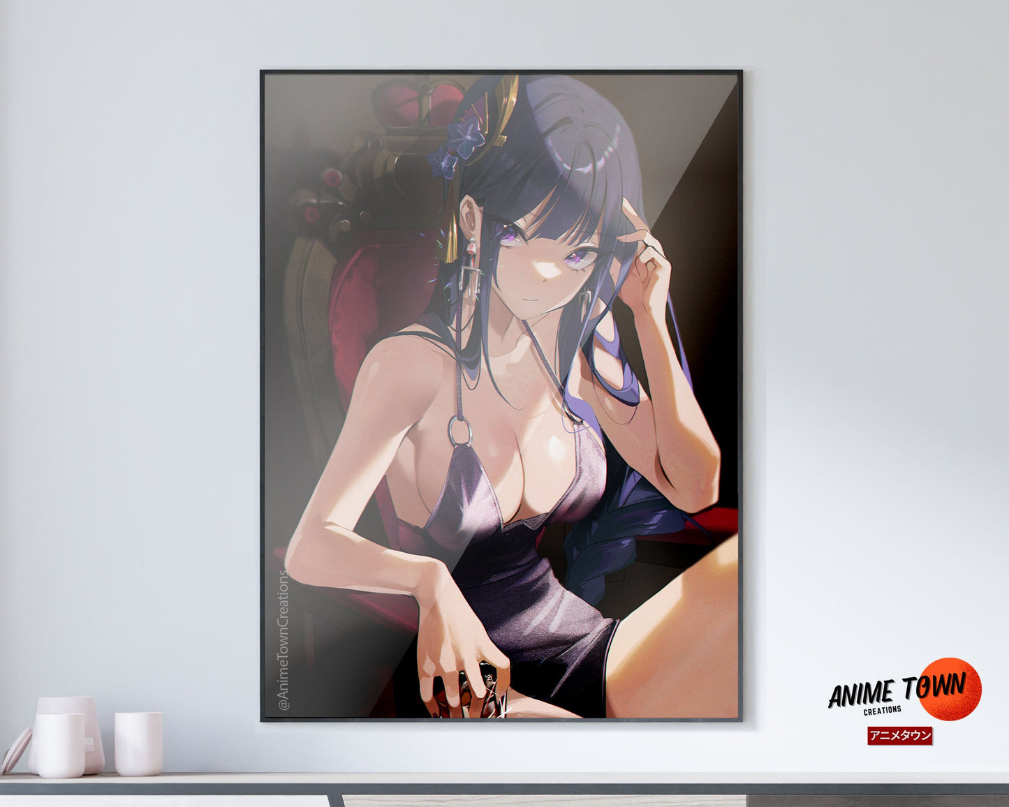 Anime Town Creations Poster Genshin Impact Raiden Shogun 11" x 17" Home Goods - Anime Genshin Impact Poster