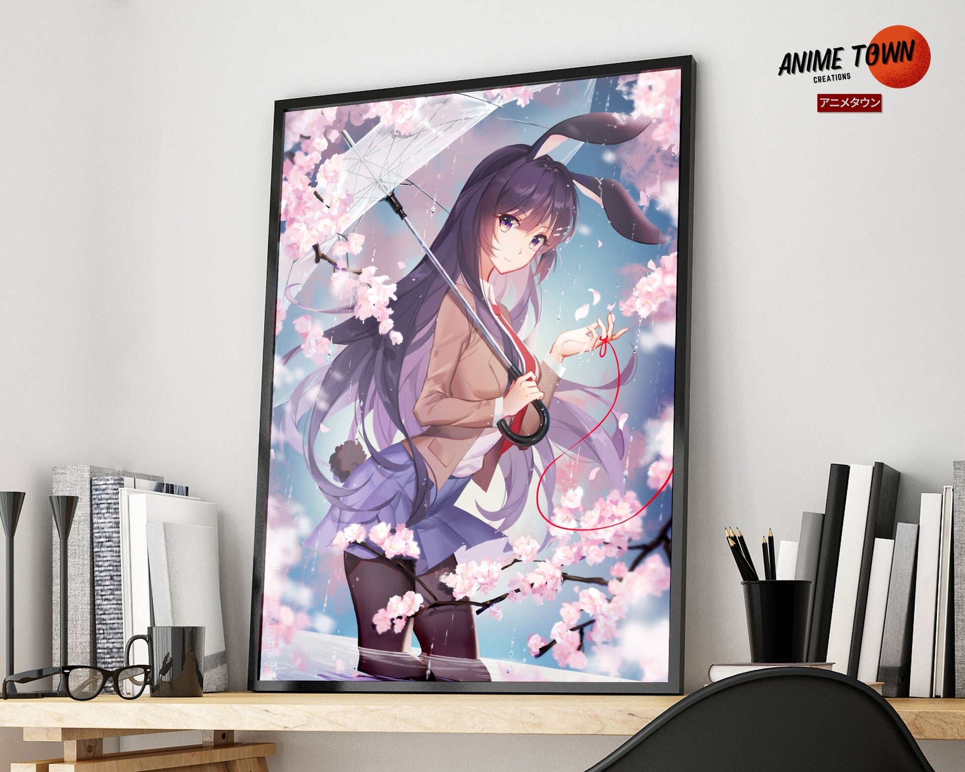 Anime Town Creations Poster Bunny Girl Senpai Mai Sakurajima School Girl 5" x 7" Home Goods - Anime Rascal Does Not Dream of Bunny Girl Senpai Poster