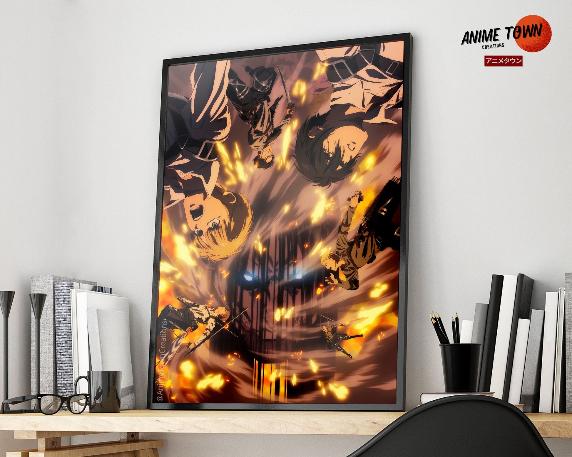 Anime Town Creations Poster Attack on Titan Final Season Part 3 5" x 7" Home Goods - Anime Attack on Titan Poster