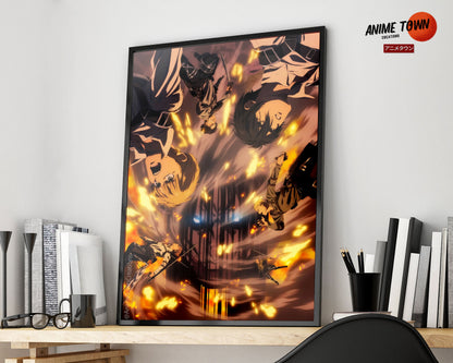 Anime Town Creations Poster Attack on Titan Final Season Part 3 5" x 7" Home Goods - Anime Attack on Titan Poster