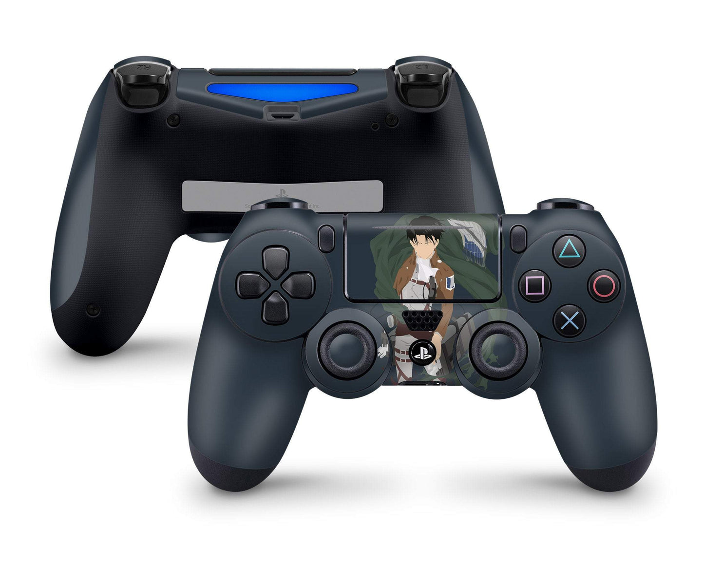 PlayStation PS4 Attack on Titan Levi Ackerman Navy Blue PS4 Skins - Anime Attack on Titan Skin