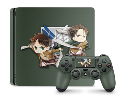 PlayStation PS4 Attack on Titan Chibi Survey Corps PS4 Skins - Anime Attack on Titan Skin