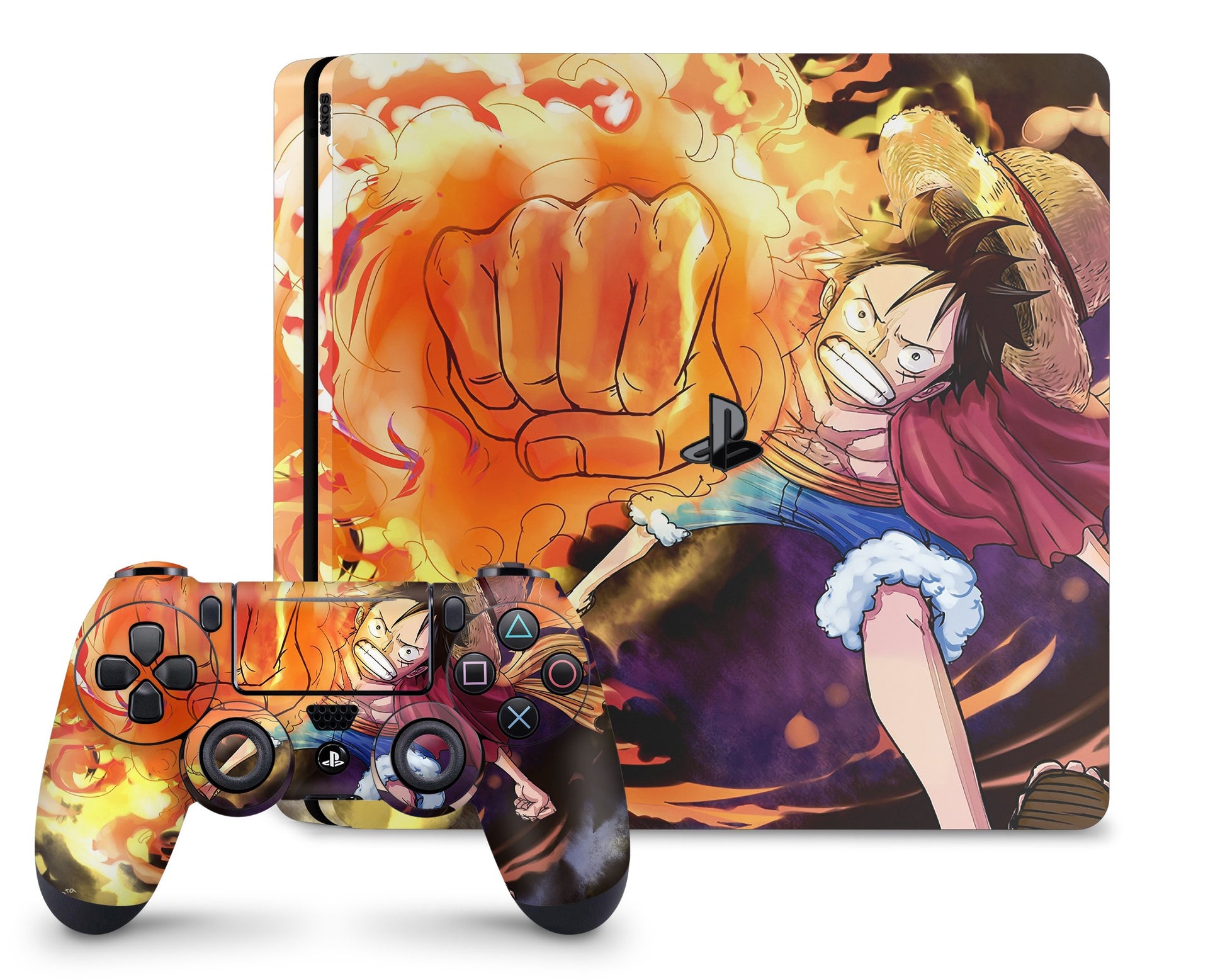 PlayStation PS4 One Piece Luffy Gomu Gomu PS4 Skins - Anime One Piece Skin
