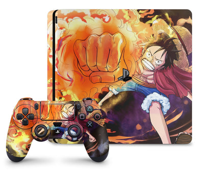 PlayStation PS4 One Piece Luffy Gomu Gomu PS4 Skins - Anime One Piece Skin
