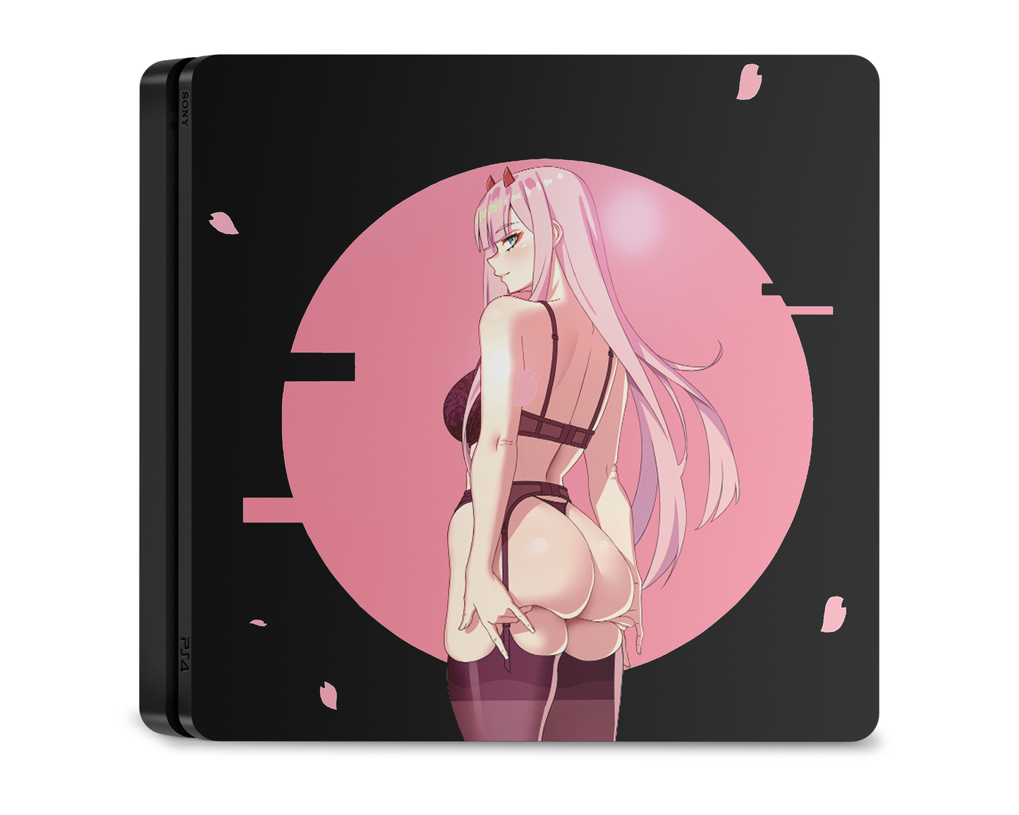 Anime Town Creations PS4 Zero Two Hot Pink PS4 Skins - Anime Darling in the Franxx PS4 Skin