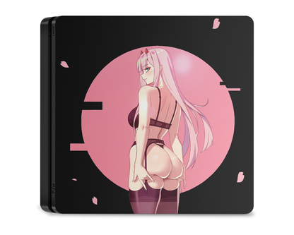 Anime Town Creations PS4 Zero Two Hot Pink PS4 Skins - Anime Darling in the Franxx PS4 Skin