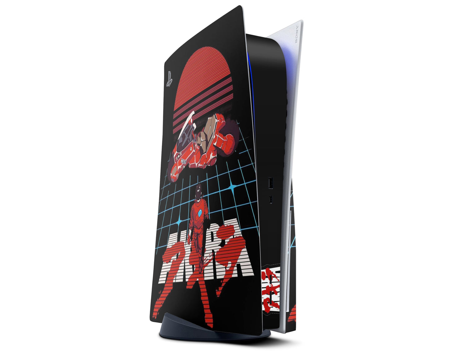 Anime Town Creations PS5 Akira Retro Synthwave Biker PS5 Skins - Anime Akira PS5 Skin