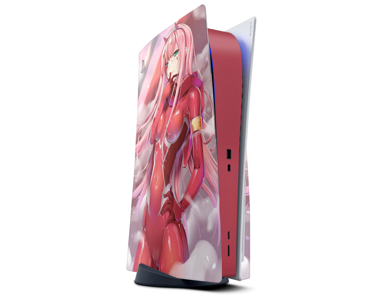 Anime Town Creations PS5 Zero Two Hot PS5 Skins - Anime Darling in the Franxx PS5 Skin