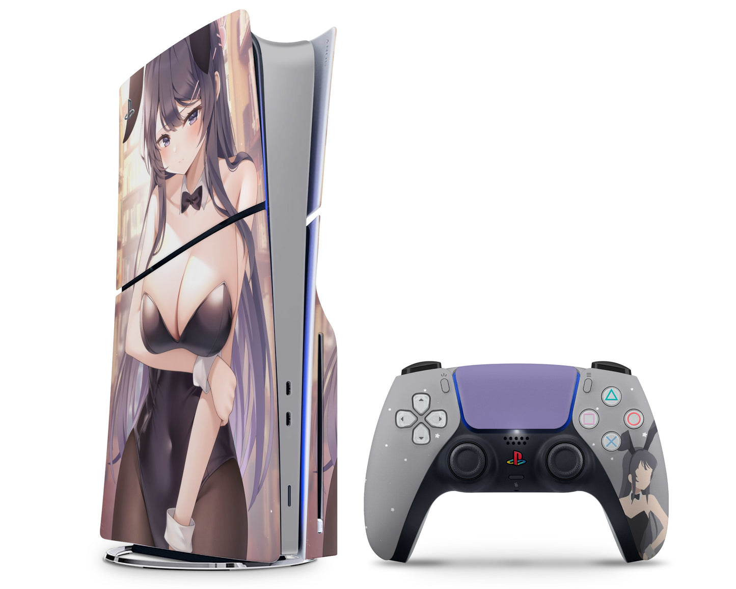 Anime Town Creations PS5 Slim Bunny Girl Senpai Hot PS5 Slim Skins - Anime Rascal Does Not Dream of Bunny Girl Senpai PS5 Slim Skin