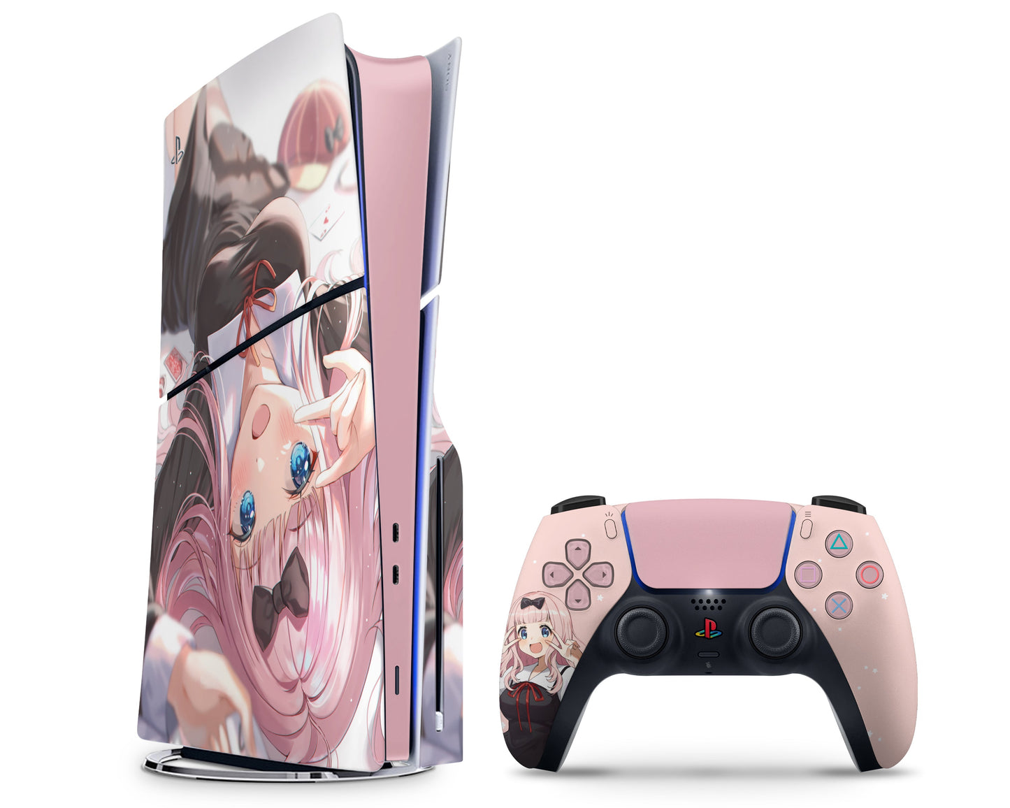 Anime Town Creations PS5 Slim Chika Fujiwara Cute PS5 Slim Skins - Anime Love is War PS5 Slim Skin