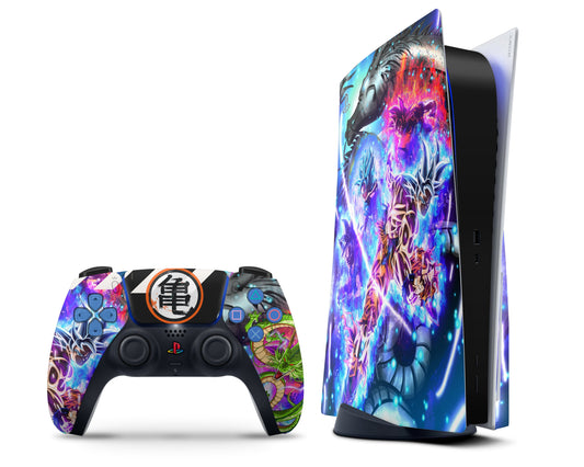 Anime Town Creations PS5 Dragon Ball Goku Ultra Instinct Aura PS5 Skins - Anime Dragon Ball PS5 Skin