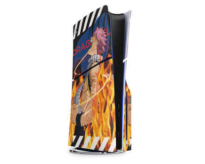 Anime Town Creations PS5 Slim Fairy Tail Natsu Dragneel PS5 Slim Skins - Anime Fairy Tail PS5 Slim Skin