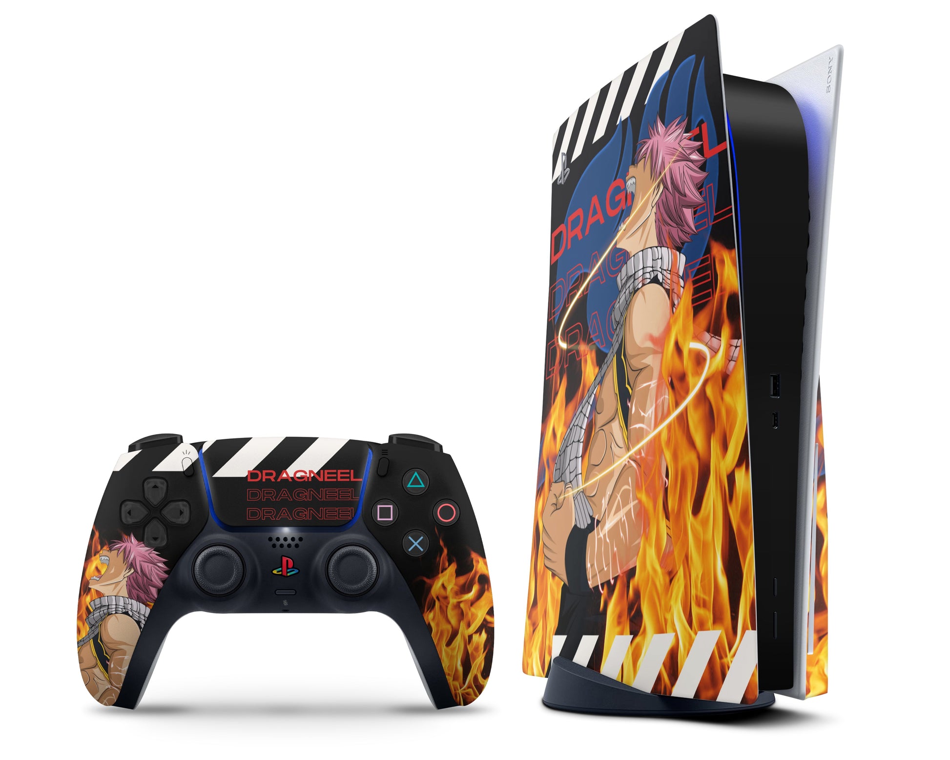 Anime Town Creations PS5 Fairy Tail Natsu Dragneel PS5 Skins - Anime Fairy Tail PS5 Skin