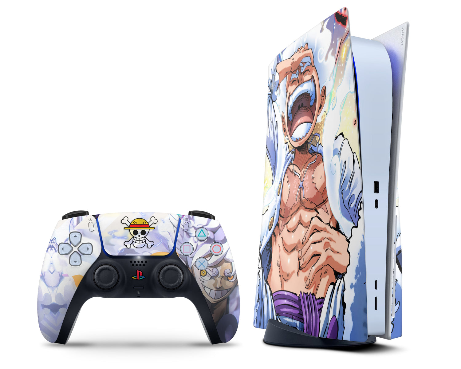 Anime Town Creations PS5 One Piece Luffy Gear 5 Awakening PS5 Skins - Anime One Piece PS5 Skin