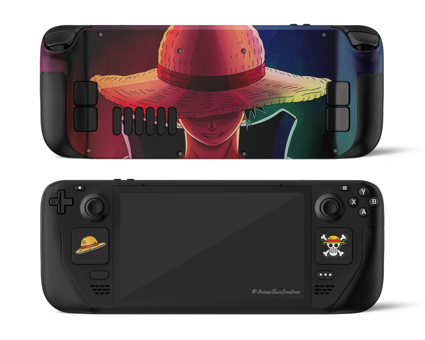 Anime Town Creations Steam Deck One Piece Luffy Strawhat Vinyl only Skins - Anime One Piece Steam Deck Skin