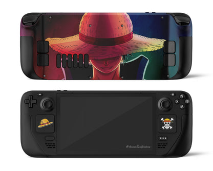 Anime Town Creations Steam Deck One Piece Luffy Strawhat Vinyl only Skins - Anime One Piece Steam Deck Skin