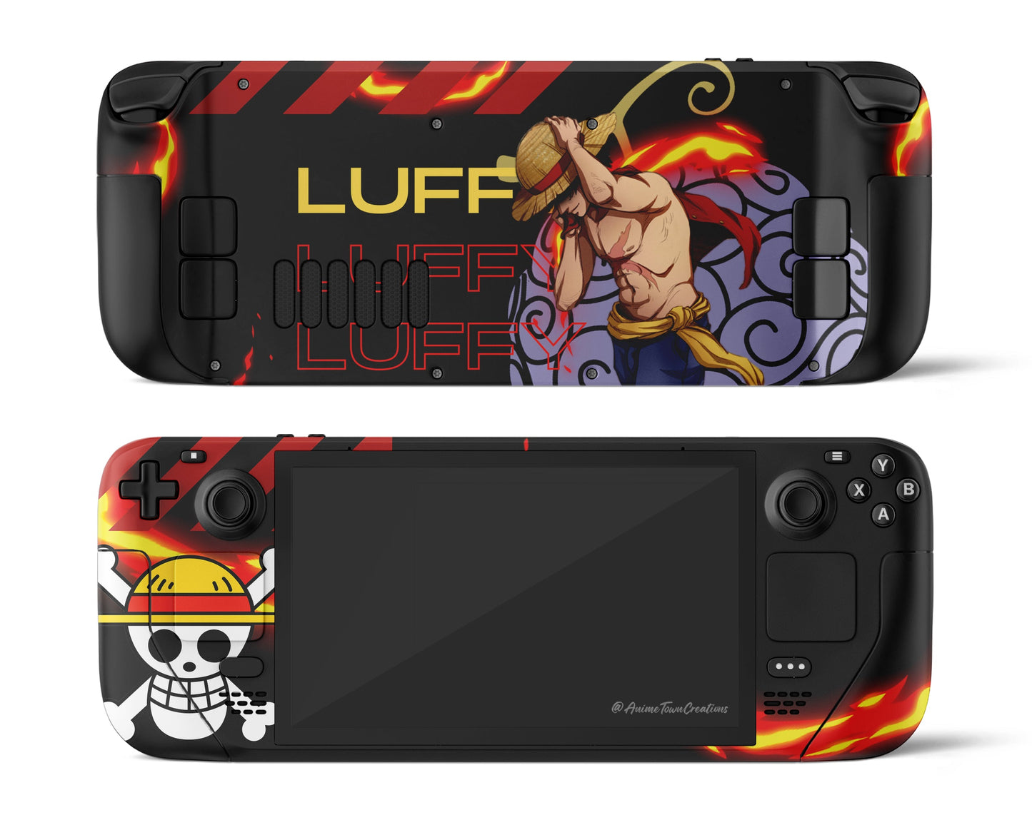 Anime Town Creations Steam Deck One Piece Luffy Vinyl only Skins - Anime One Piece Steam Deck Skin