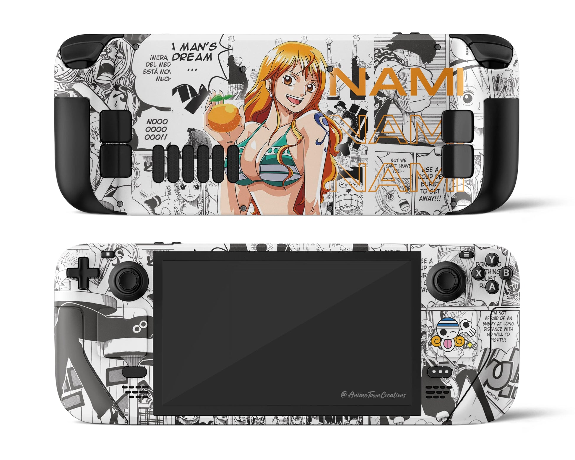 Anime Town Creations Steam Deck One Piece Nami Manga Vinyl only Skins - Anime One Piece Steam Deck Skin