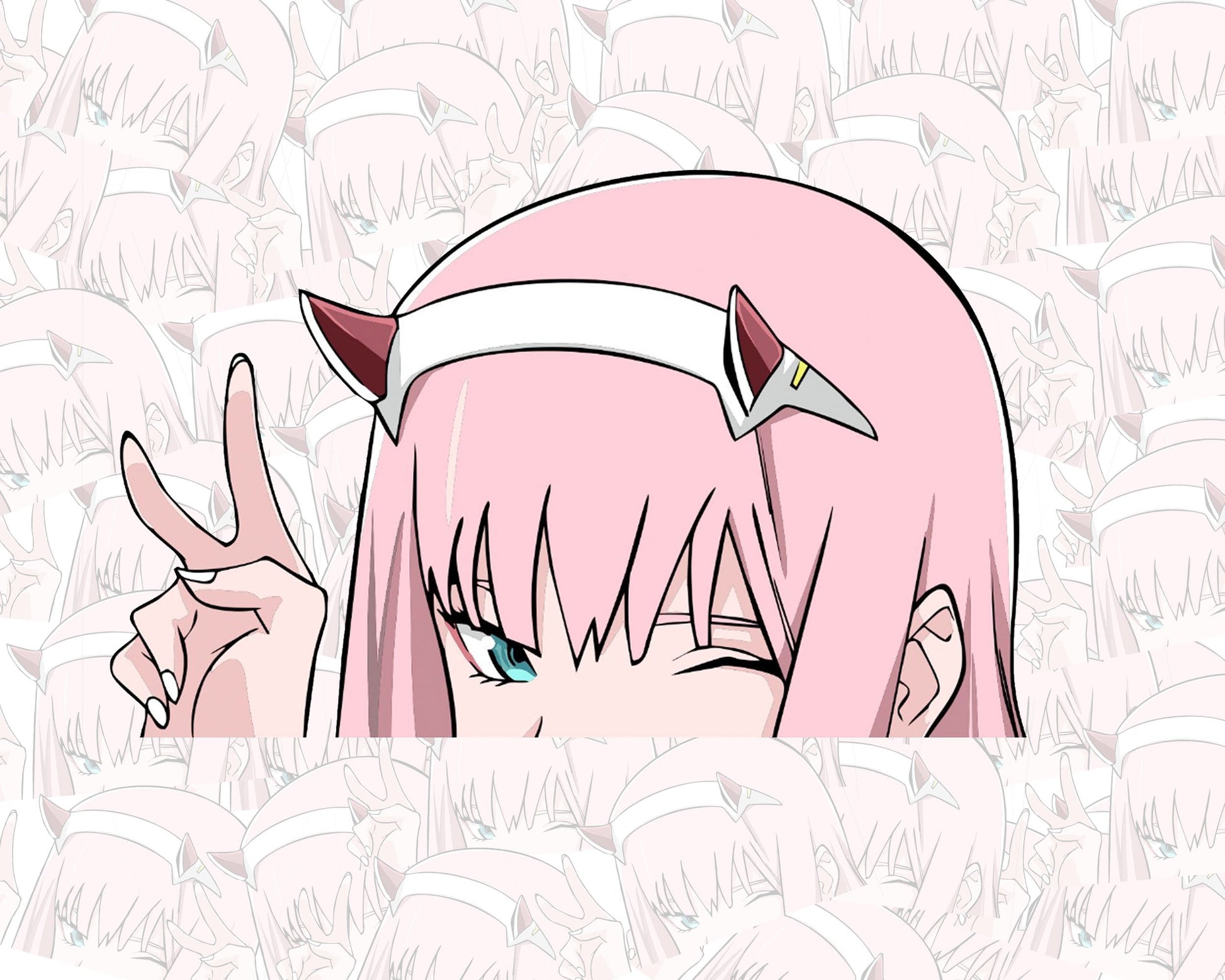 Anime Town Creations Sticker Zero Two Peeker 5" Accessories - Anime  Sticker