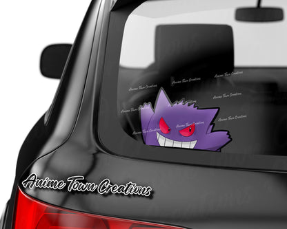 Anime Town Creations Sticker Pokemon Gengar Peeker 8" Accessories - Anime Pokemon Sticker