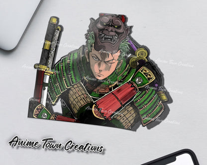 Anime Town Creations Sticker One Piece Samurai Zoro Peeker 5" Accessories - Anime One Piece Sticker