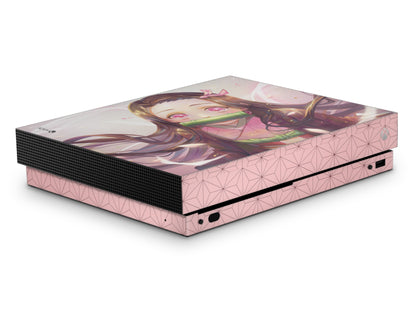 Anime Town Creations Xbox One Demon Slayer Nezuko Haori Pink Xbox One S Skins - Anime Demon Slayer Xbox One Skin