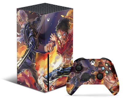 Xbox Xbox Series X One Piece Luffy Gomu Gomu Xbox Series X Skins - Anime One Piece & S Skin