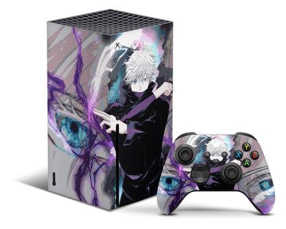 Anime Town Creations Xbox Series X Jujutsu Kaisen Satoru Gojo Xbox Series X Skins - Anime Jujutsu Kaisen Xbox Series X & S Skin