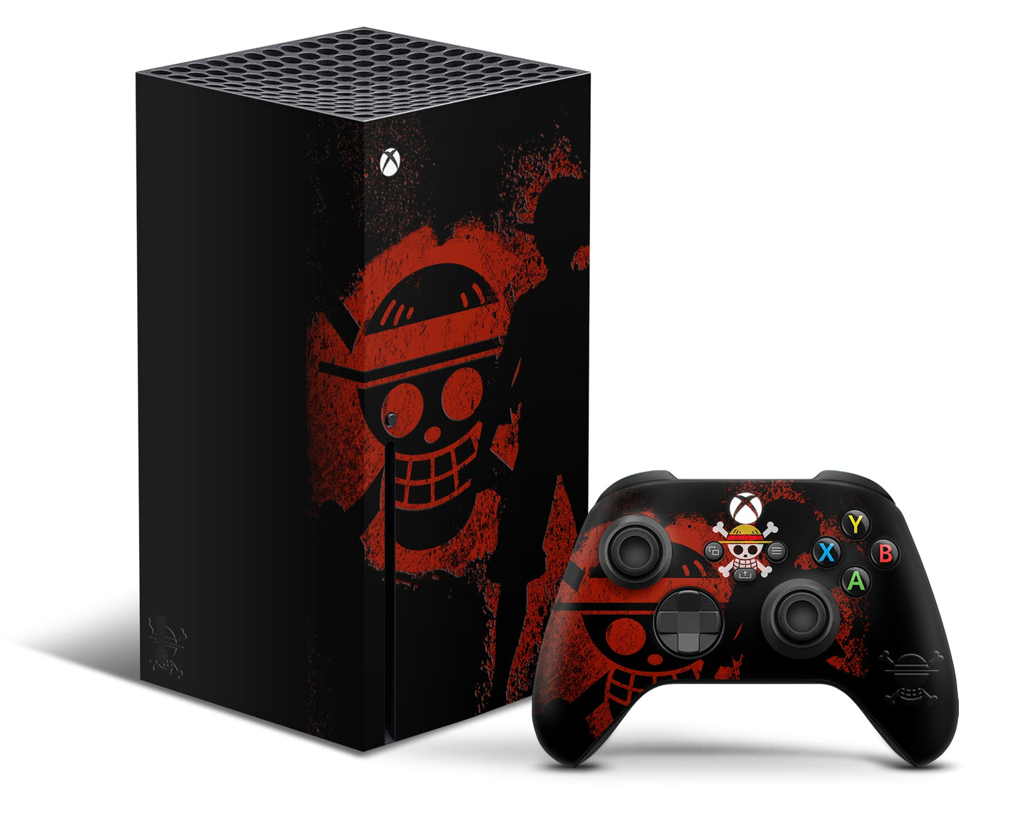Anime Town Creations Xbox Series X One Piece Luffy Black Xbox Series X Skins - Anime One Piece Xbox Series X & S Skin