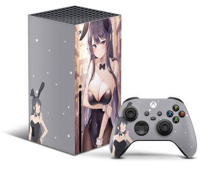 Anime Town Creations Xbox Series X Bunny Girl Senpai Hot Xbox Series X Skins - Anime Rascal Does Not Dream of Bunny Girl Senpai Xbox Series X & S Skin