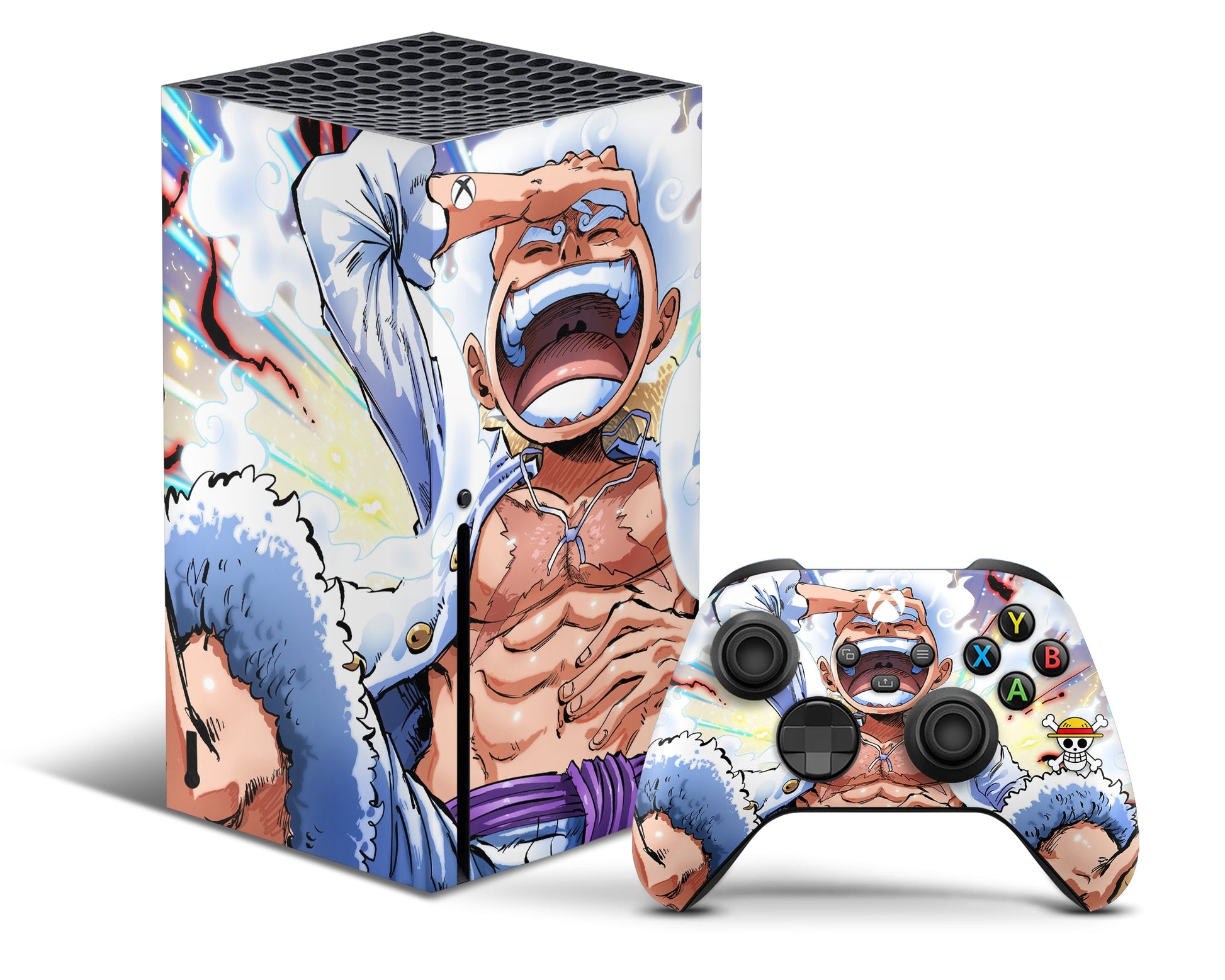 Anime Town Creations Xbox Series X One Piece Luffy Gear 5 Awakening Xbox Series X Skins - Anime One Piece Xbox Series X & S Skin
